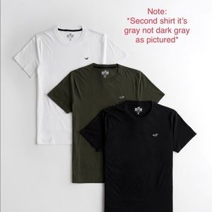 Men Hollister Crewneck T-shirt (Pack of 3)